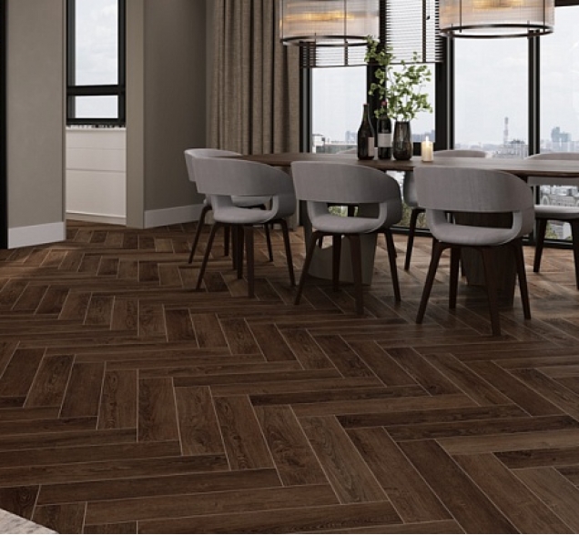 LVT плитка Cronafloor Herringbone Дуб Тулуза H LVT 001